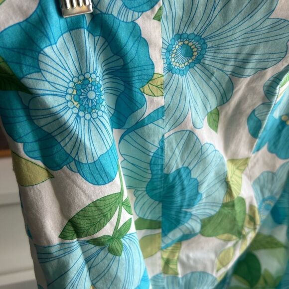 Y2K Floral A-Line Skirt - Blue and Green - Picture 9 of 15